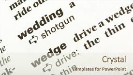  Presentation with catholic wedding - Presentation theme having wedding word text background and a  colored foreground