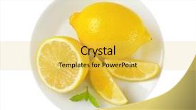  Presentation with lemons - Colorful slides enhanced with wedge - plate of whole and sliced backdrop and a  colored foreground