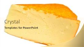  Presentation with white cheese - Presentation theme having wedge-of-port-salut-cheese background and a blonde colored foreground