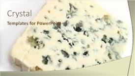  Presentation with blue cheese - Theme having wedge-of-roquefort-marival-soft background and a cream colored foreground