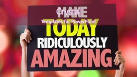  Presentation with today - Slide set enhanced with wednesday - make today ridiculously amazing card background and a violet colored foreground