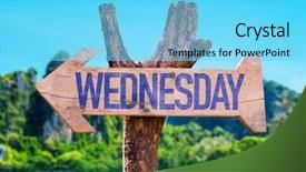  Presentation with america arrow - PPT theme enhanced with wednesday arrow with beach background background and a  colored foreground
