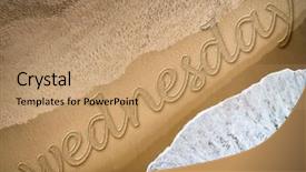  Presentation with beach - Cool new presentation theme with wednesday written on the beach backdrop and a  colored foreground