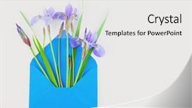  Presentation with iris - Presentation featuring envelope on the dark background and a white colored foreground