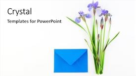  Presentation with iris - Presentation theme enhanced with envelope on the dark background and a white colored foreground