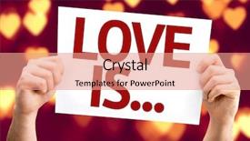  Presentation with love heart - Slide set consisting of new year posters - love is card with heart background and a lemonade colored foreground