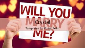  Presentation with zumba card bokeh - Audience pleasing PPT theme consisting of wills planning - will you marry me card backdrop and a coral colored foreground