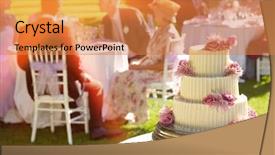  Presentation with cake - Amazing presentation having weedding ceremony - closeup of weeding cake backdrop and a gold colored foreground