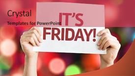  Presentation with friday - Presentation theme with passion week - it's friday card with colorful background and a red colored foreground