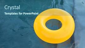  Presentation with swimming pool - Presentation theme enhanced with weekend-at-home-together-high background and a ocean colored foreground