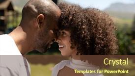  Presentation with home garden - Presentation design featuring weekend-fun-at-home-together background and a tawny brown colored foreground