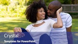  Presentation with home garden - Presentation enhanced with weekend-fun-at-home-together background and a ocean colored foreground