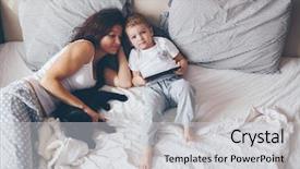  Presentation with medical evaluation of 5 years old boy - Audience pleasing PPT layouts consisting of weekend together lazy morning backdrop and a light gray colored foreground