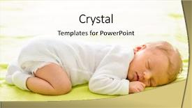  Presentation with newborn baby - Presentation theme with weeks - one week old newborn baby background and a cream colored foreground