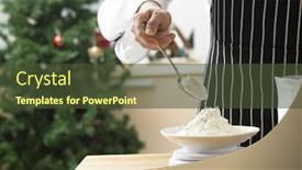  Presentation with machine - PPT theme consisting of weighing-flouring-on-the-wrighing background and a tawny brown colored foreground