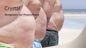  Presentation with obese - Audience pleasing presentation theme consisting of weight - close up of three obese backdrop and a coral colored foreground