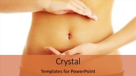  Presentation with slim belly - Presentation theme consisting of weight - fit and slim young woman background and a  colored foreground