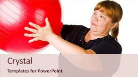  Presentation with fat - Slides featuring weight - fitness for fat woman isolated background and a lemonade colored foreground