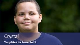  Presentation with latino - PPT theme featuring weight - happy latino boy close-up portrait background and a ocean colored foreground