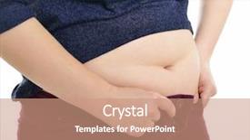  Presentation with obese - Amazing presentation theme having weight - obese woman trying to close backdrop and a coral colored foreground