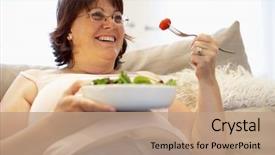  Presentation with relaxing - Amazing slide deck having weight - overweight woman relaxing on sofa backdrop and a coral colored foreground