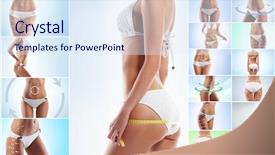  Presentation with body fat - Theme with lose health sport fitness nutrition background and a sky blue colored foreground