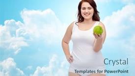  Presentation with young healthy people - Amazing presentation theme having weight-loss-diet-slimming-healthy backdrop and a sky blue colored foreground