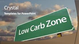  Presentation with fat low carb keto ketogenic - Theme consisting of weight loss free - low carb zone green road background and a gray colored foreground