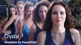  Presentation with club - Audience pleasing presentation consisting of weight loss free - pretty girls in fitness club backdrop and a navy blue colored foreground