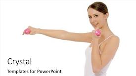  Presentation with woman sport - Amazing slide deck having weight loss free - sport woman backdrop and a white colored foreground