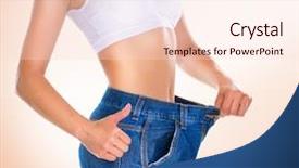  Presentation with healthy lifestyles - Slide set having weight loss healthy lifestyles concept background and a lemonade colored foreground