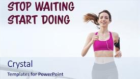  Presentation with motivation - Theme consisting of weight loss motivation concept young background and a sky blue colored foreground