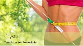  Presentation with weight loss - Cool new PPT theme with weight-loss-slimming-and-diet backdrop and a yellow colored foreground