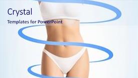  Presentation with body balance - Theme with weight loss sports exercising water background and a sky blue colored foreground