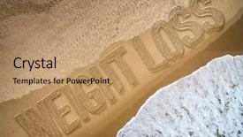  Presentation with weight loss - Slides with weight loss written background and a coral colored foreground