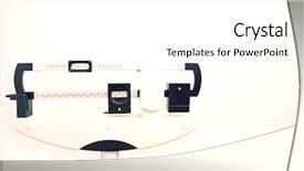 Presentation with weighing scale - Audience pleasing slide deck consisting of health body - weight scale close-up backdrop and a white colored foreground