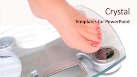  Presentation with large scale atomicmolecular massively parallel simulator - Slide deck featuring weight watcher - foot on a bathroom scale background and a lemonade colored foreground