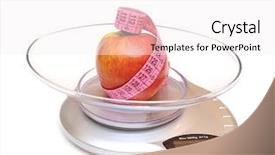  Presentation with healthy living - PPT theme featuring weight watcher - healthy living background and a white colored foreground