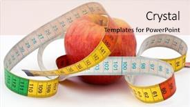  Presentation with barricade tape red and white - PPT theme consisting of weight watcher - it is a red apple background and a  colored foreground