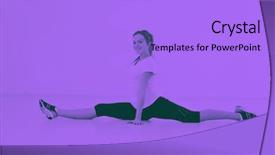  Presentation with woman sport - Audience pleasing slide set consisting of weights at sport club duo backdrop and a light blue colored foreground