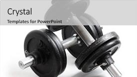  Presentation with exercise - Slides featuring weights isolated on a white background and a light gray colored foreground