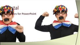  Presentation with clown - Audience pleasing slide deck consisting of weird - clown isolated on the white backdrop and a lemonade colored foreground