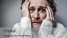  Presentation with future - Slide set enhanced with weird - concern for the future man background and a light gray colored foreground