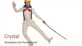  Presentation with funny - Presentation theme consisting of weird - man in funny concept isolated background and a cream colored foreground