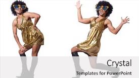  Presentation with man vs woman - Theme consisting of weird - man wearing woman clothing background and a white colored foreground