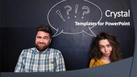  Presentation with couple - Theme enhanced with weird - ugly young couple joking background and a dark gray colored foreground