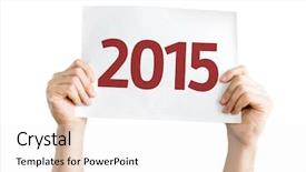  Presentation with 2018 goals text on white - Slide deck featuring welcom 2016 - 2015 card isolated on white background and a white colored foreground