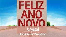  Presentation with new year card - Audience pleasing theme consisting of welcom 2016 - happy new year in portuguese backdrop and a coral colored foreground