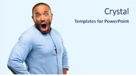  Presentation with wow - Cool new theme with welcome - african american man with beard backdrop and a white colored foreground