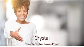  Presentation with african american business - Slide deck enhanced with welcome - beautiful young african american woman background and a lemonade colored foreground